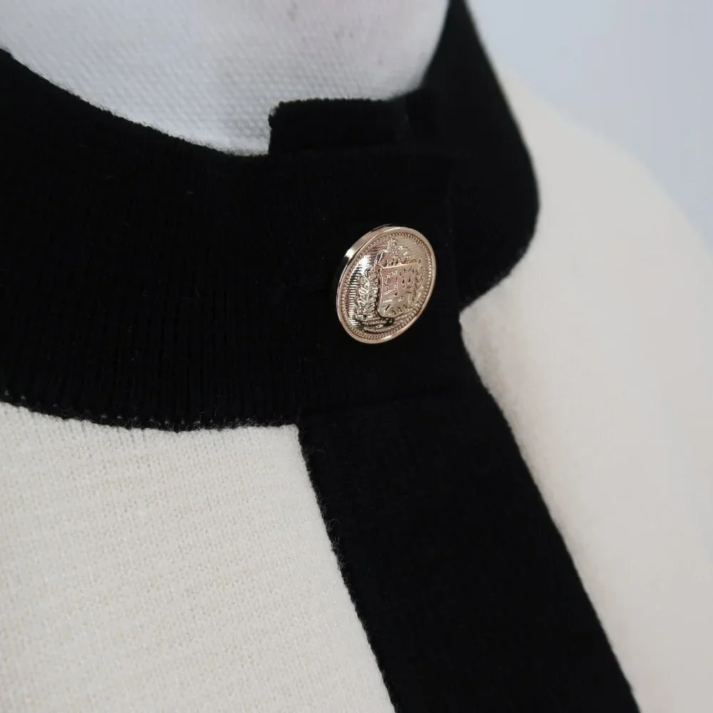 H&M Women's White Black Cardigan Size Small - Picture 4 of 6